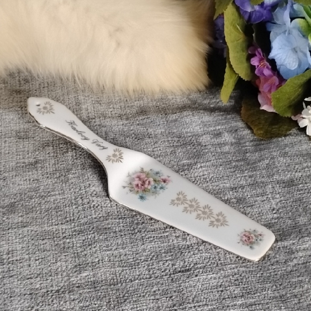 Floral Porcelain Cake Server